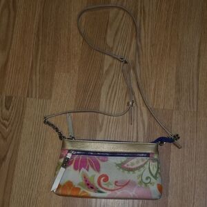 Spartina 449 crossbody leather purse floral